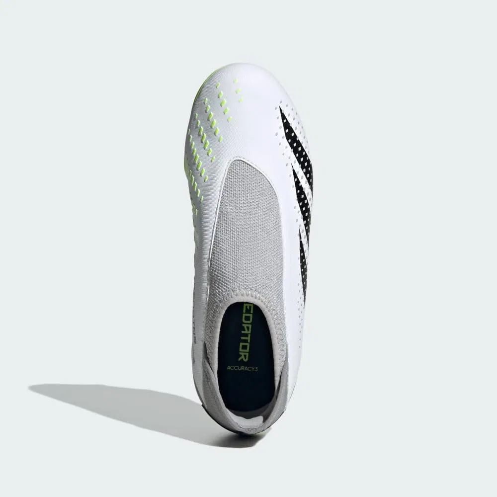 Детские бутсы футбольные для мальчиков с длинным рукавом Predator Accuracy.3 Adidas, Ftwr White Core Black Polished Lemon — фото 3