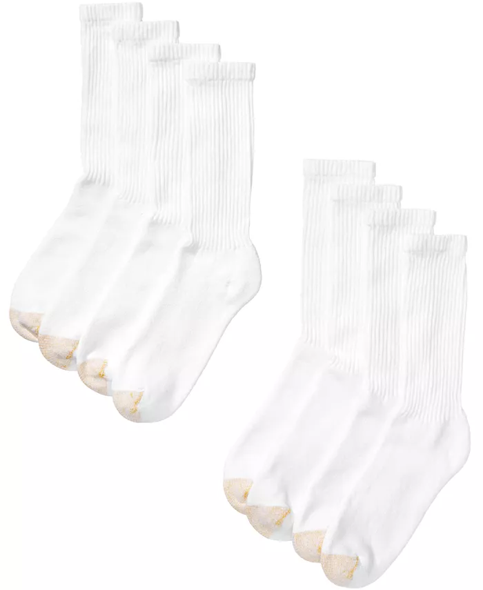 

Мужские спортивные носки-гольфы, 8 пар Gold Toe, белый