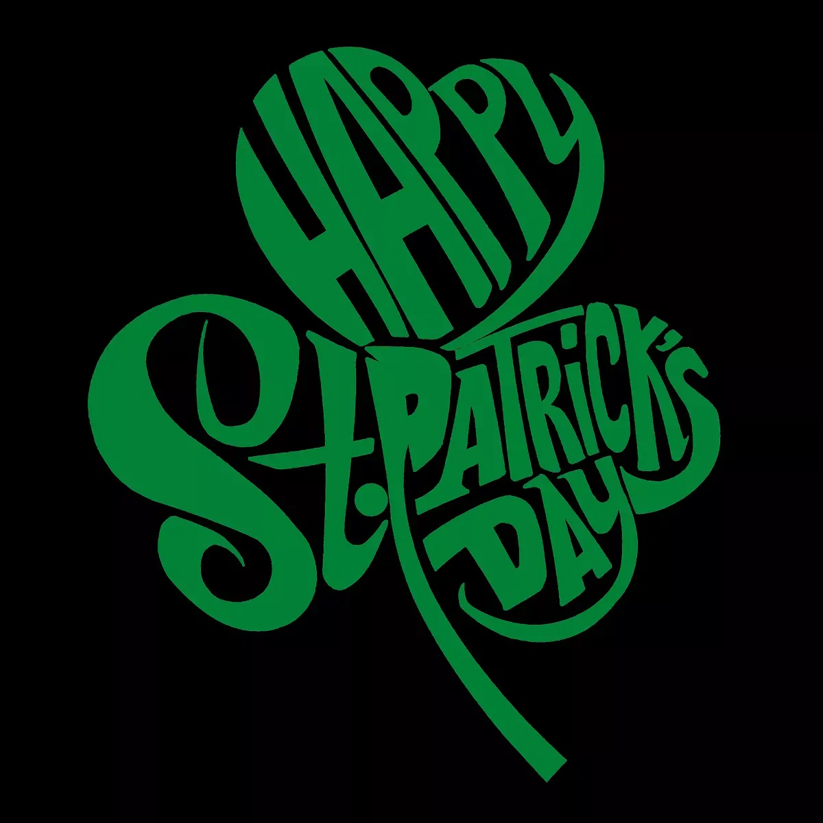 Детская худи с принтом Word Art Shamrock LA Pop Art, Black — фото 2