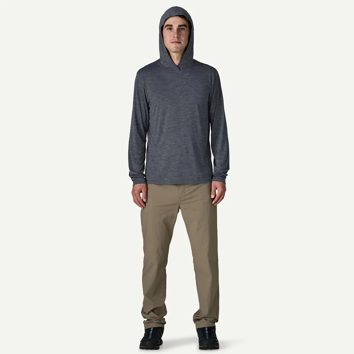 Мужская худи с длинным рукавом Capilene Cool Daily Hoodie Patagonia, Smolder Blue/Light Smolder Blue X-Dye — фото 4