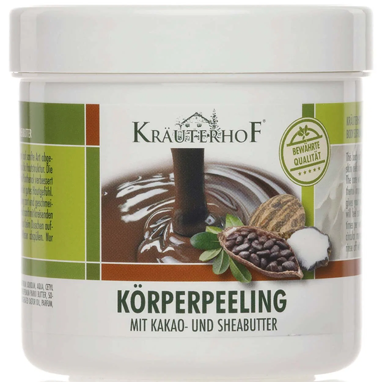 Krauterhof Скраб для тела Kräuterhof с маслом какао и ши, 2 x 400 г