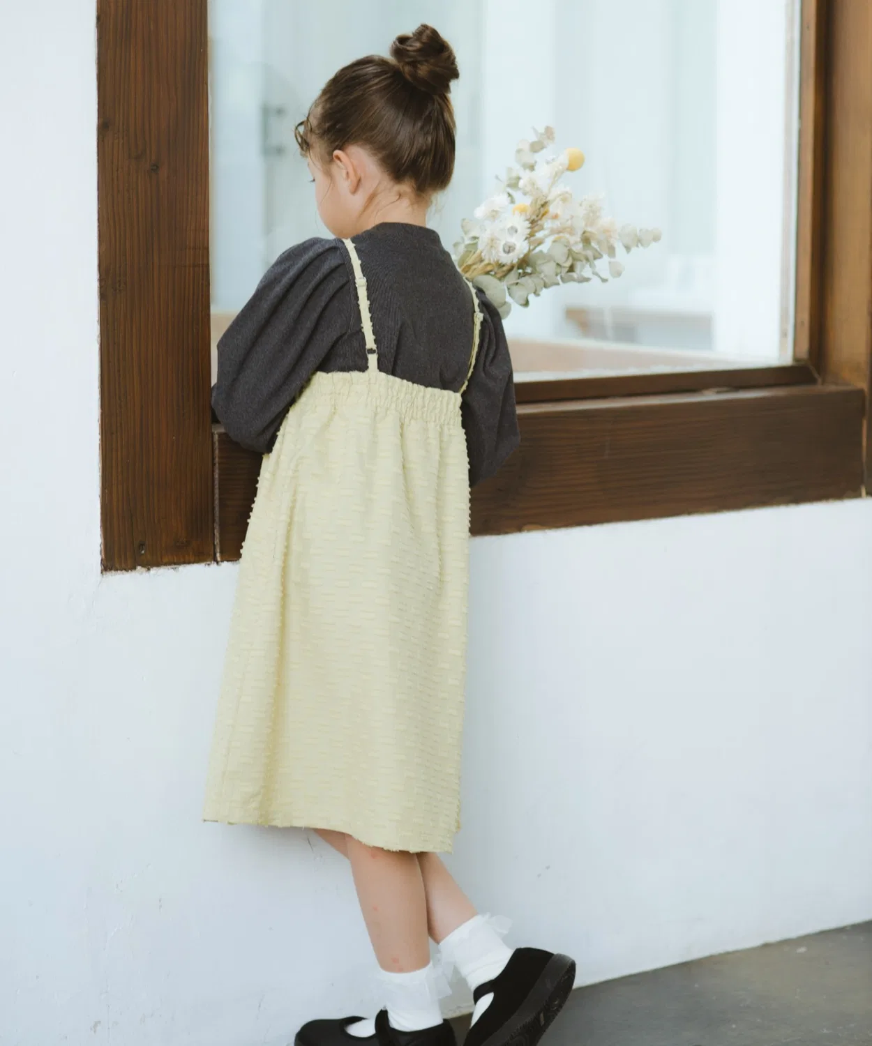 Детский сарафан-комбинезон с бахромой Petit Lady Branshes, Olive — фото 4