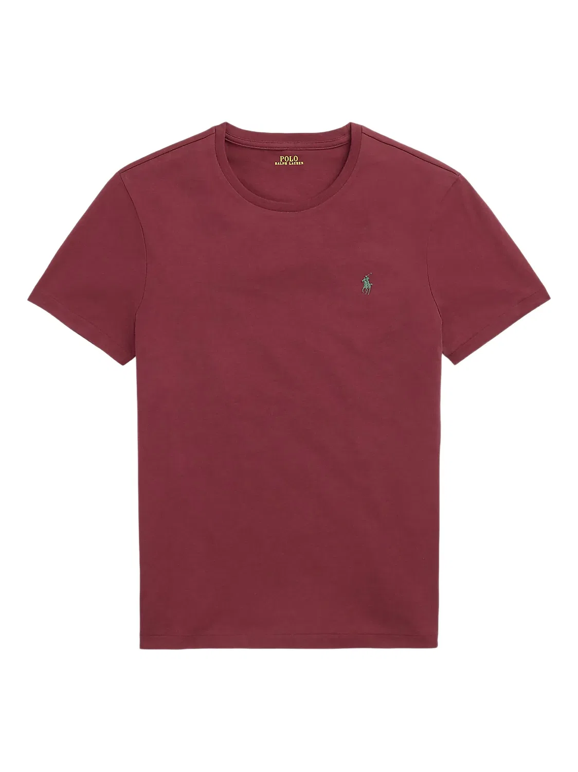 Футболка винного цвета из хлопка Polo Ralph Lauren, винный