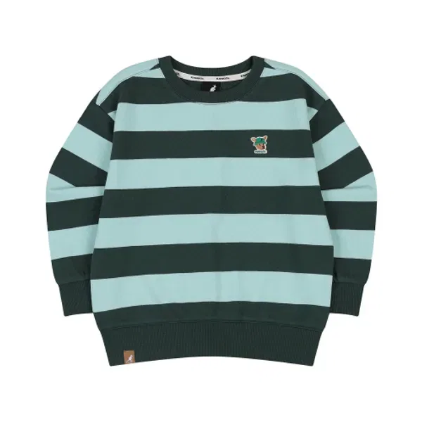 Свитшот с полосками и логотипом, RC 0002 Kangol Kids, зеленый