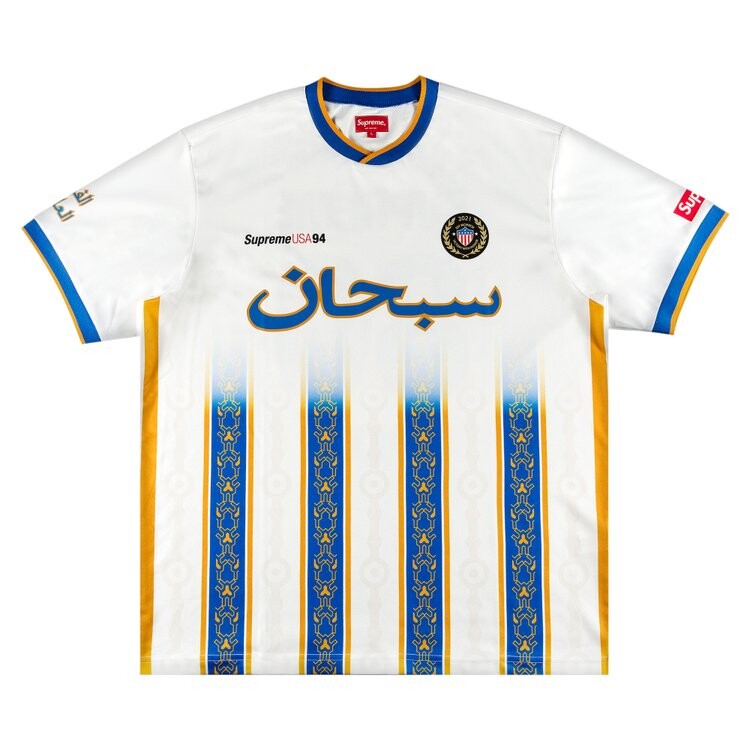 

Футболка Supreme Arabic Logo Soccer Jersey 'White', белый