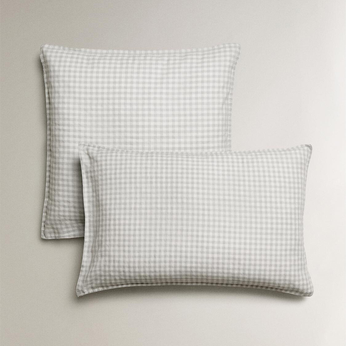 

Детская наволочка Zara Home Gingham, голубовато-серый