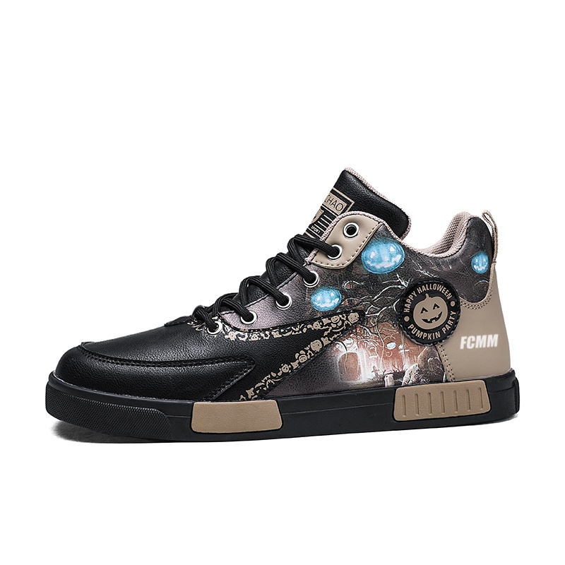 

FCMM Мужские мид-топ скейтборд кроссовки черный хаки, цвет Black Khaki