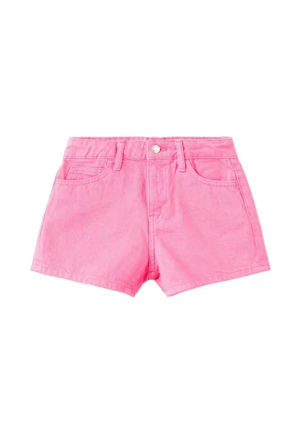 Детские джинсовые шорты Mango Kids, розовый — фото 2