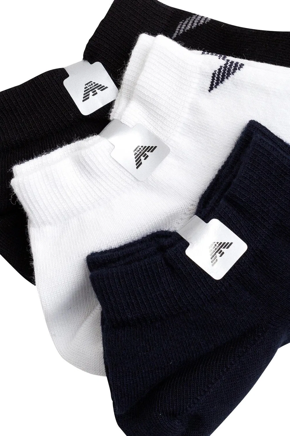 Детские носки-невидимки Emporio Armani Calza 3er-Pack, Bunt Dunkelblau Weiss Emporio Armani Connected — фото 2