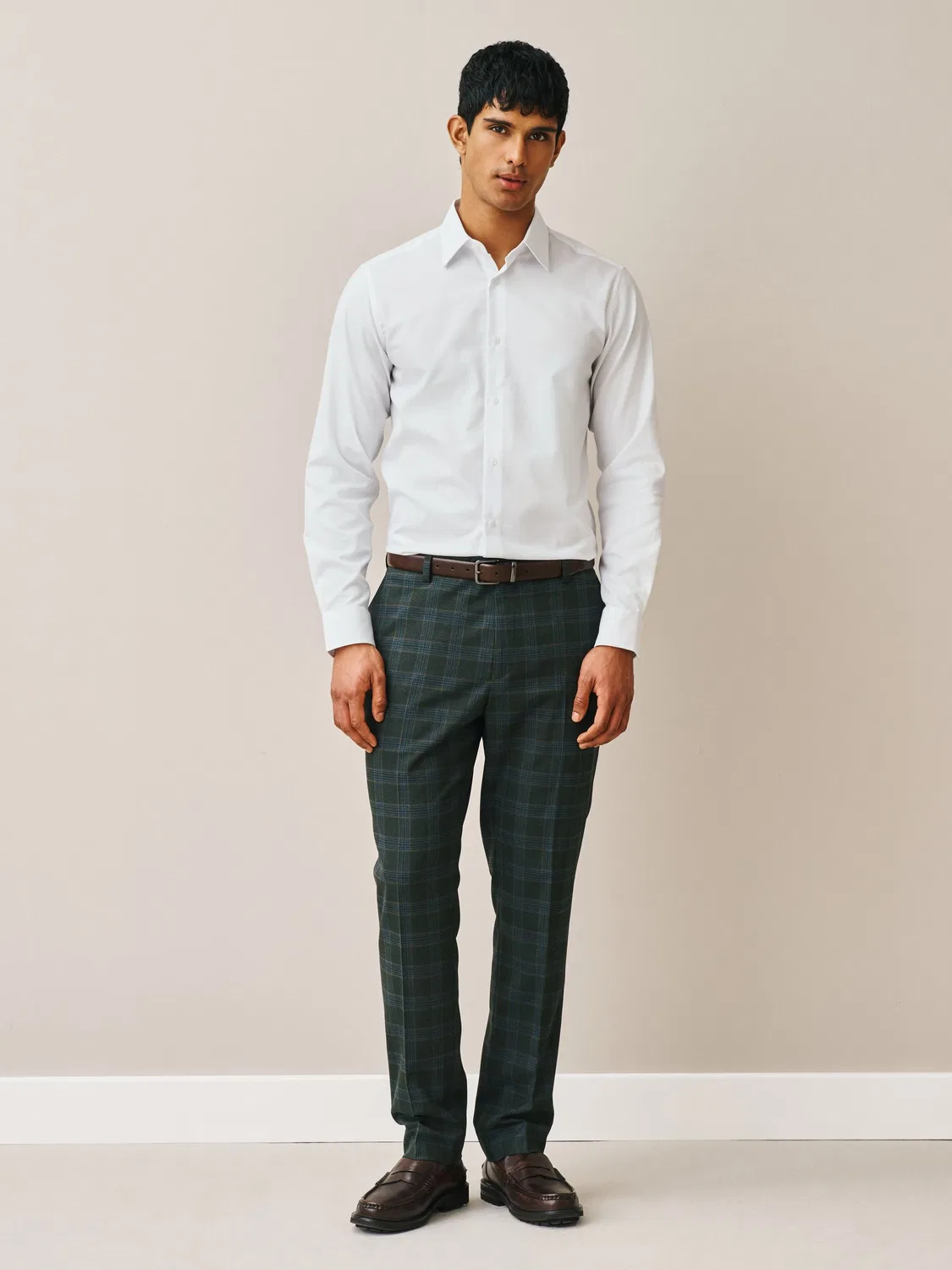 Рубашка с текстурой, Slim Fit, White Next, белый — фото 3