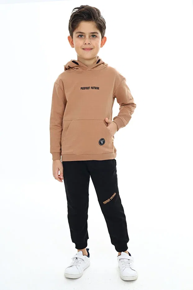 Детский спортивный костюм для мальчиков с принтом Comfort Toontoy, Brown — фото 2