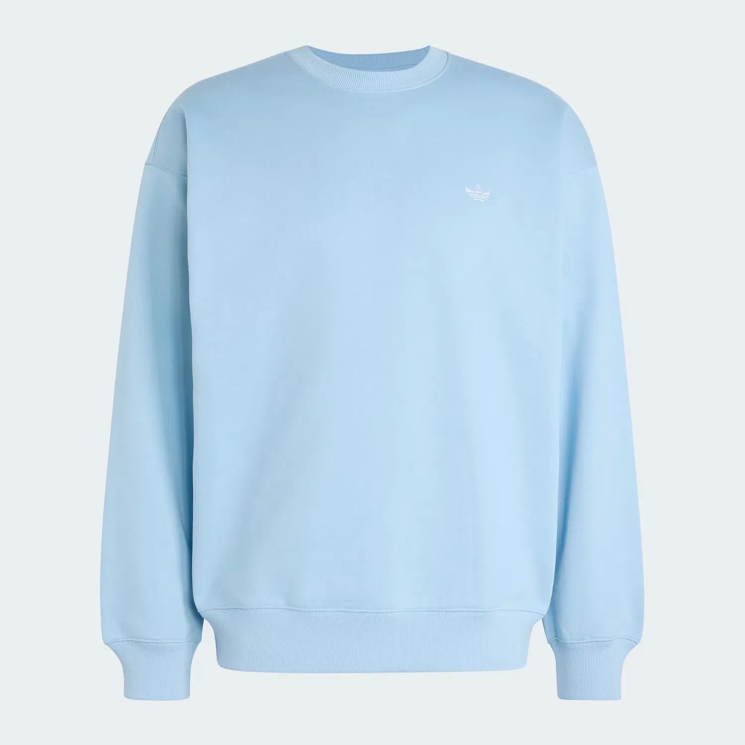 Мужской свитшот свободного кроя Trefoil Essentials Loose Crew Adidas Originals, небесно-голубой — фото 4