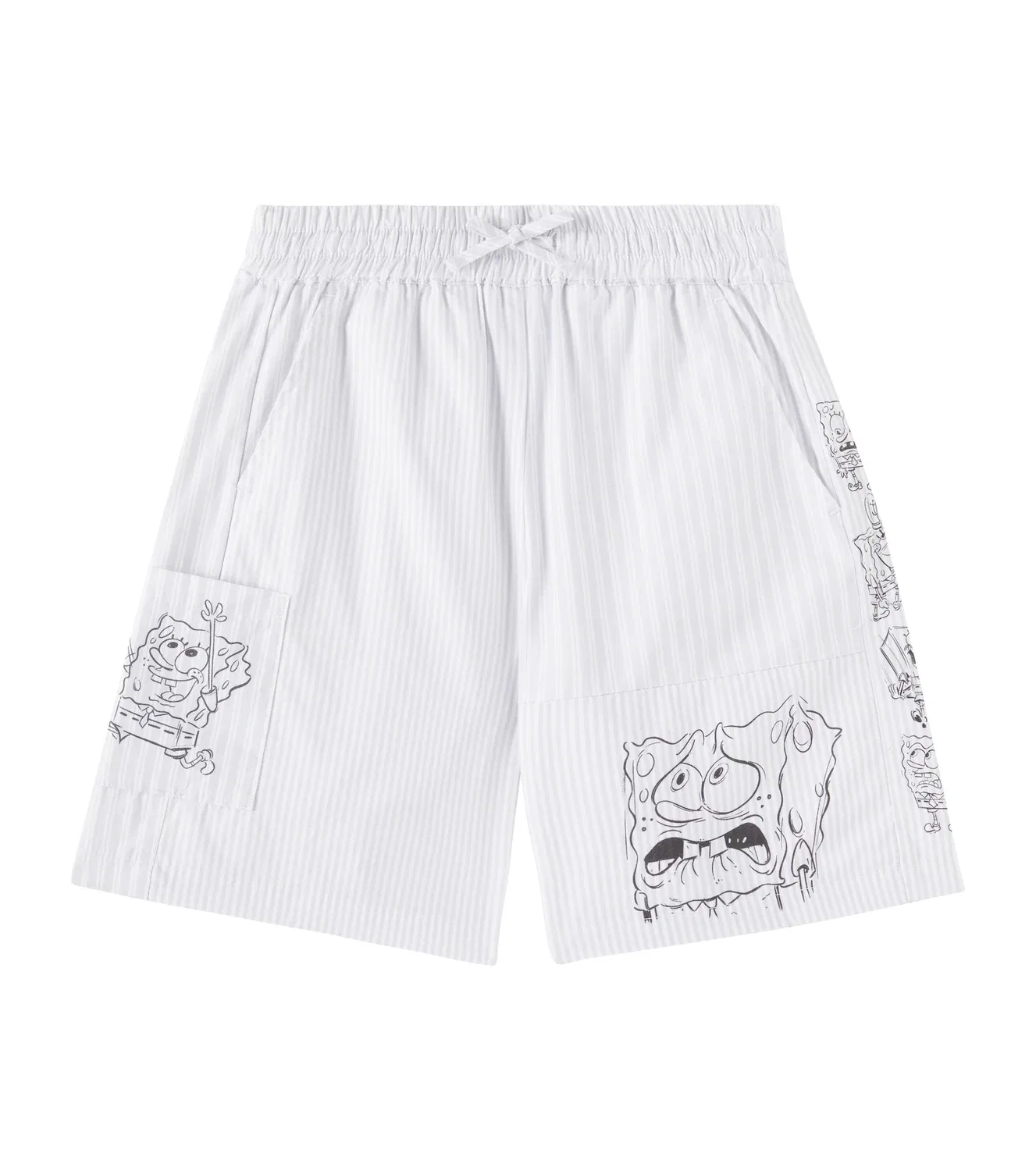 Шорты хлопковые с принтом Stella Mccartney Kids, белый