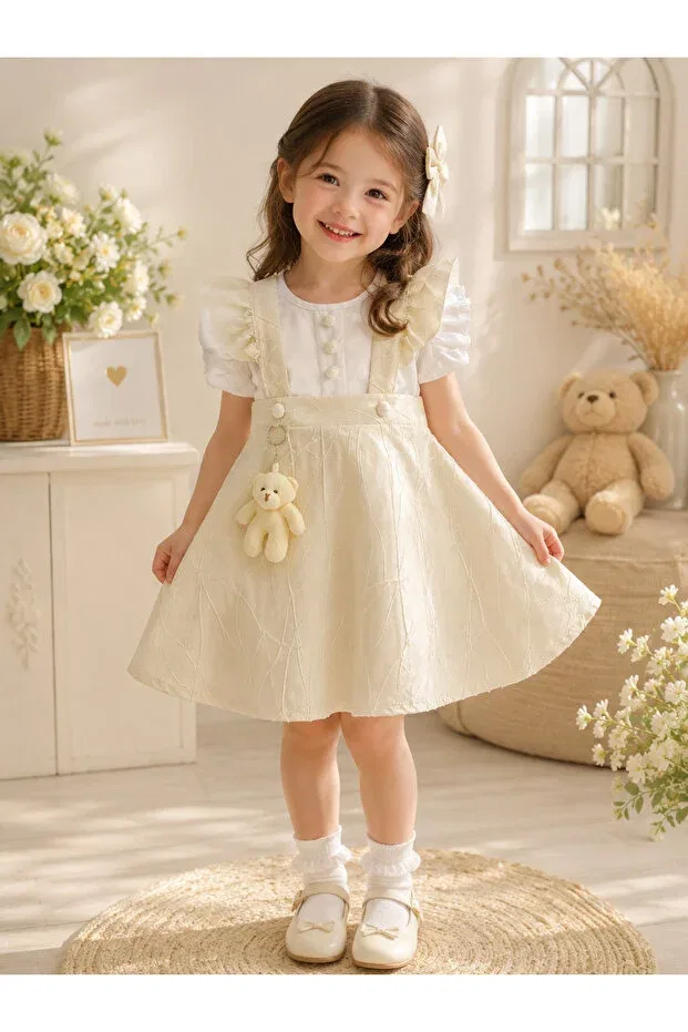 Детское платье для девочек с коротким рукавом Summer Holiday Dress Rüya Kids, Ecru