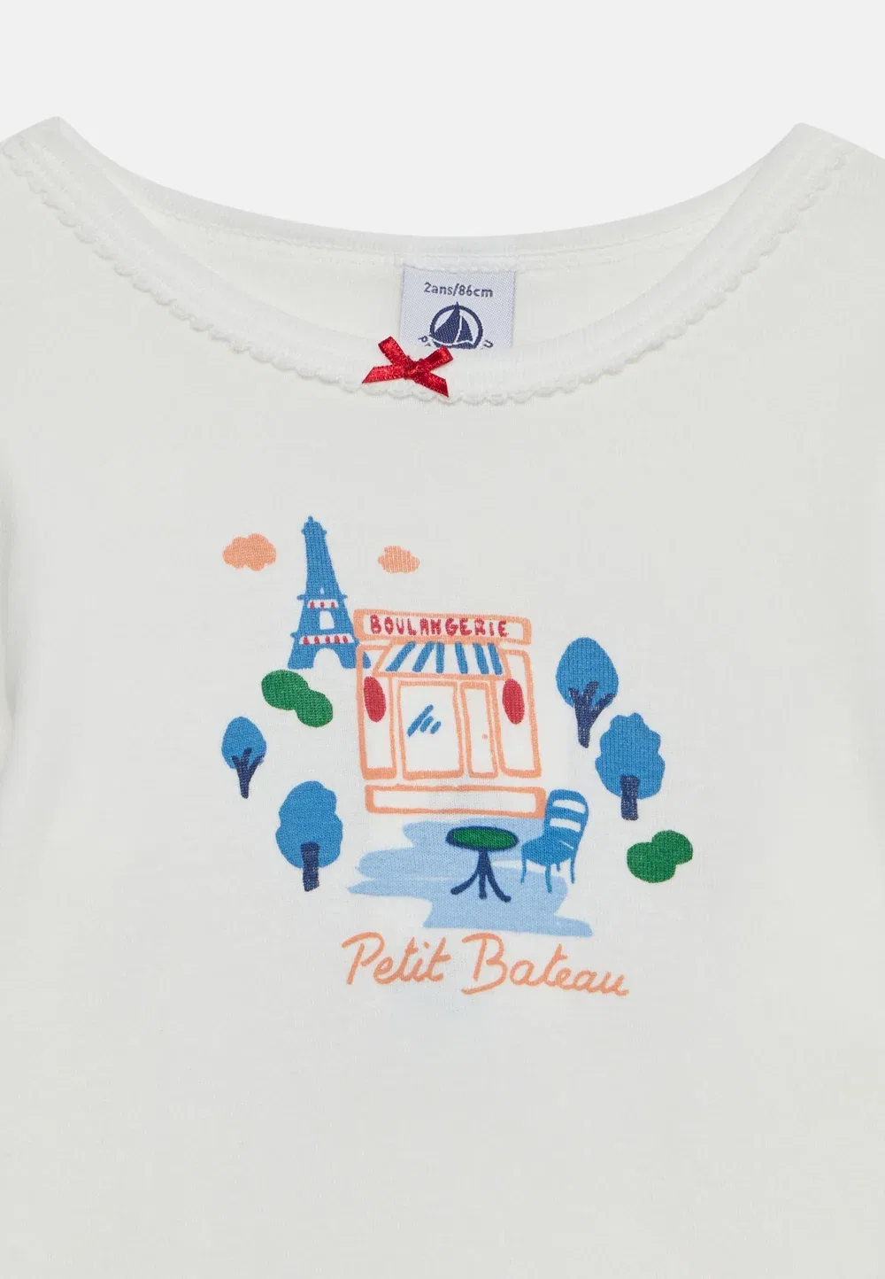 Пижама Petit Bateau, Marshmallow/Riviera — фото 4