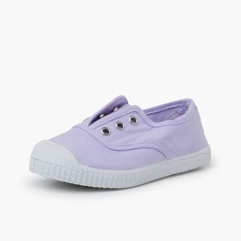 Детские кеды без шнурков Pisamonas Canvas Rubber Toe Shoes, Purple — фото 2