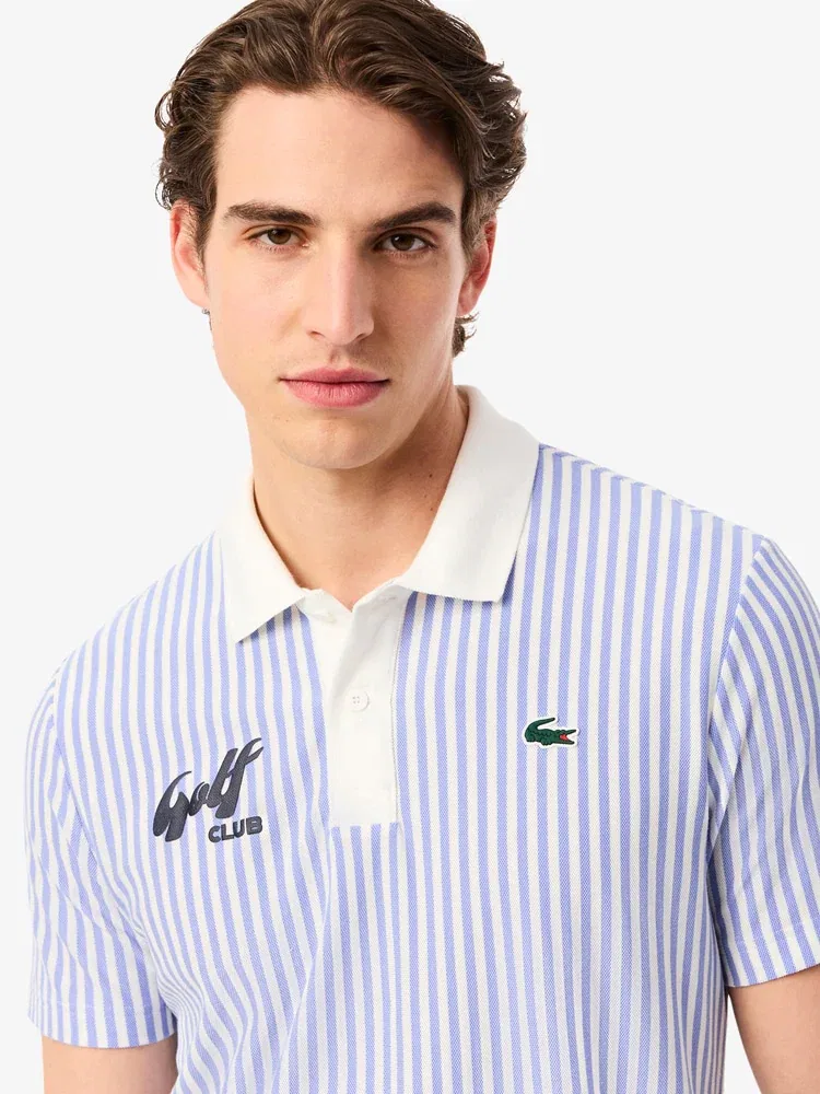 Футболка поло с графическим принтом LACOSTE, Royal Blue — фото 2