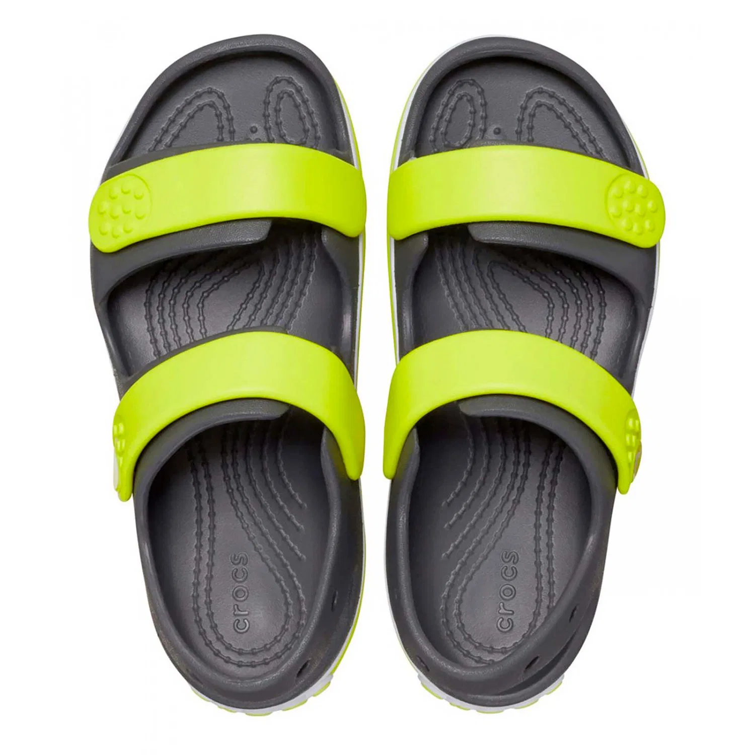 Детские сандалии с закрытым носом Crocband Cruiser Sandal K Crocs, Grau Schwarz Dunkelgrau — фото 4