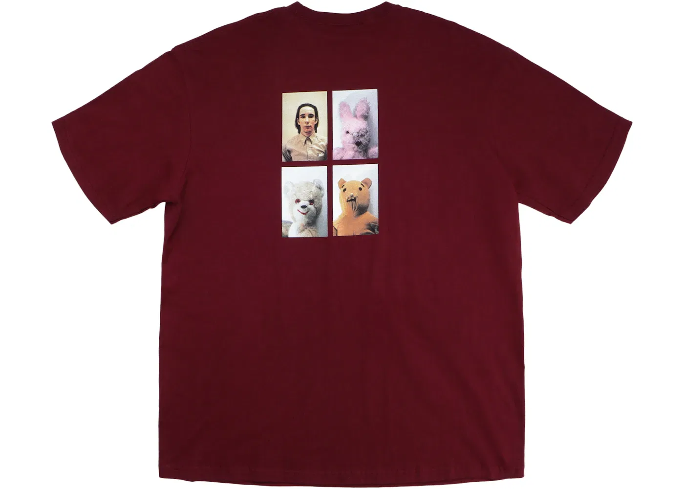 Мужская футболка с принтом Supreme Mike Kelley AhhYouth! Tee, Burgundy — фото 2