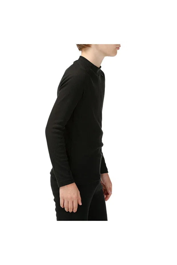 Детское термобелье для мальчиков с длинным рукавом Decathlon, Black — фото 3