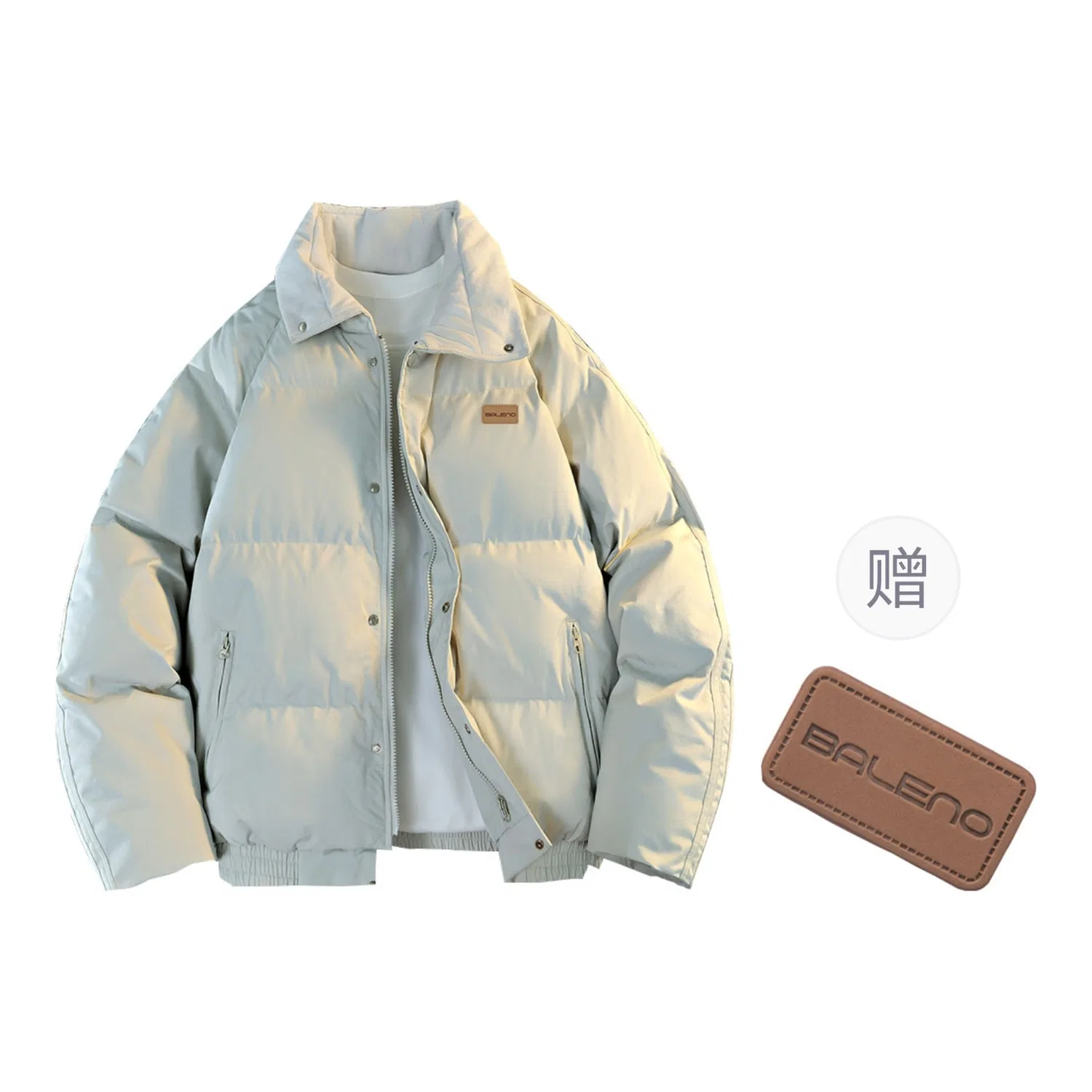 Детское пальто-парка с воротником-стойкой BALENO, Light Gray