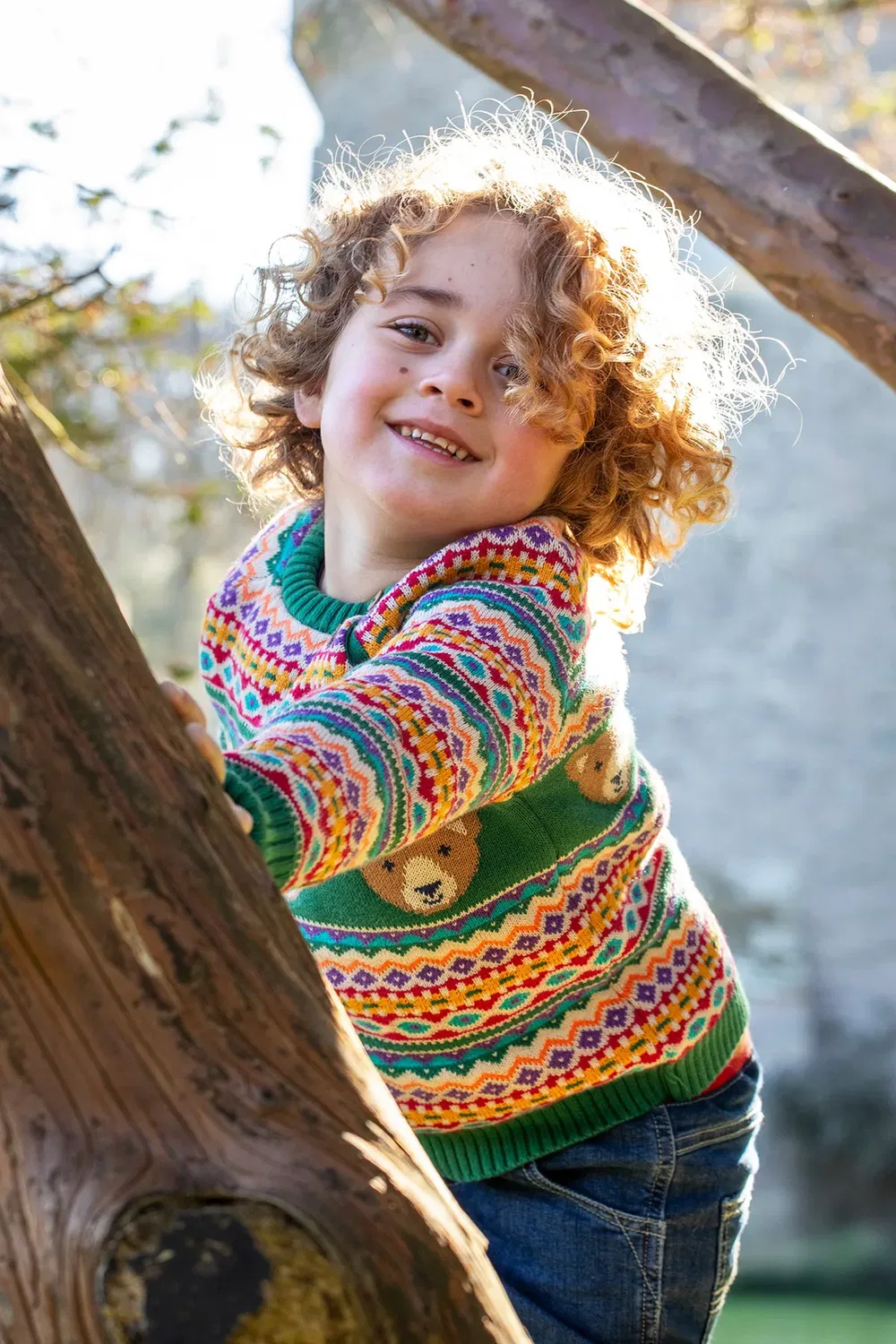 Детский свитер с жаккардовым узором Fowey Fairisle Frugi, Multi — фото 2