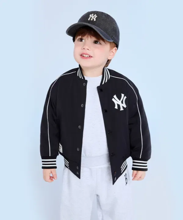 Пуховик из нейлона, SPORTIVE, Mlb Kids, черный