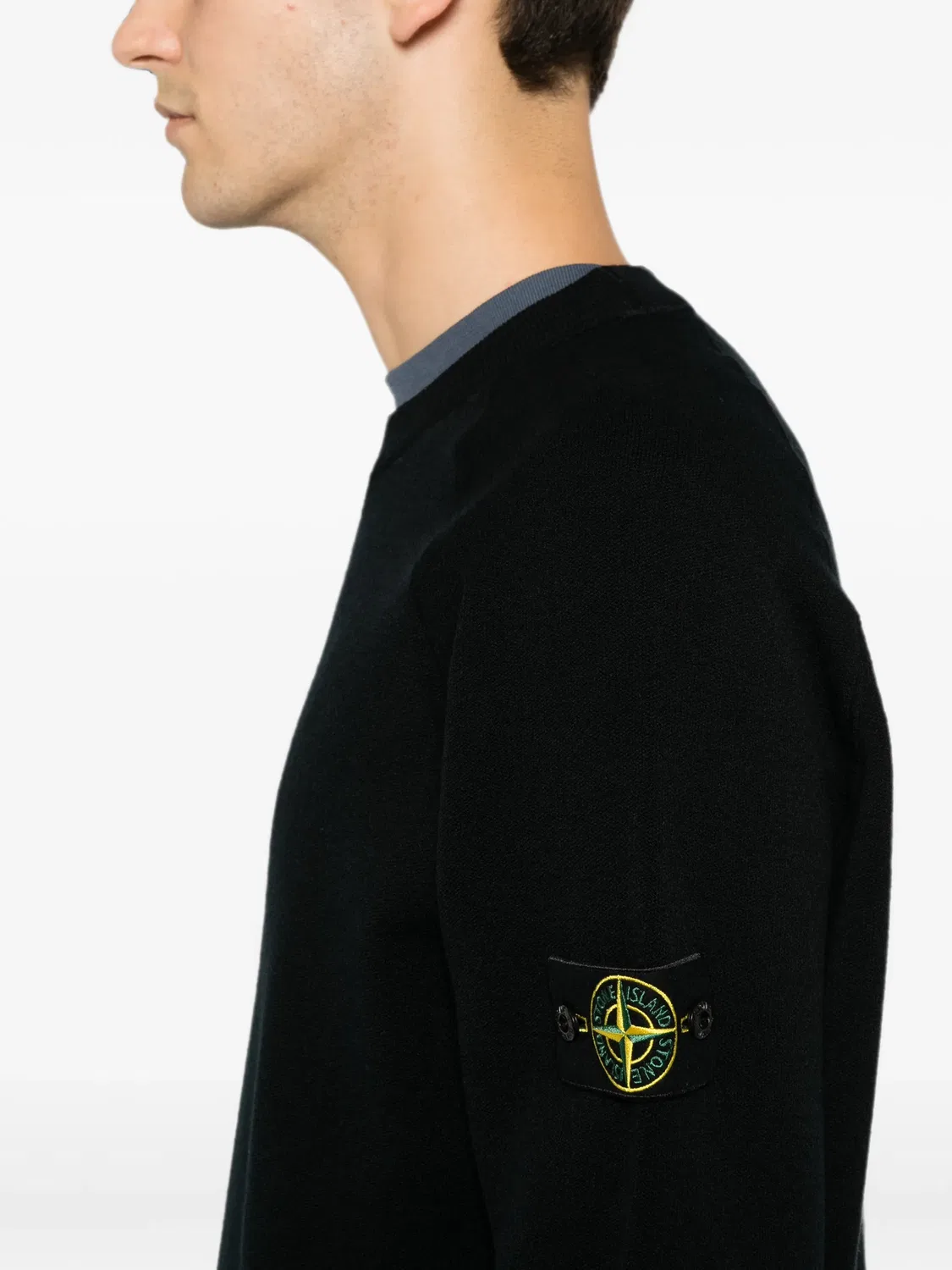 Stone Island Свитер с регланными рукавами, черный — фото 2