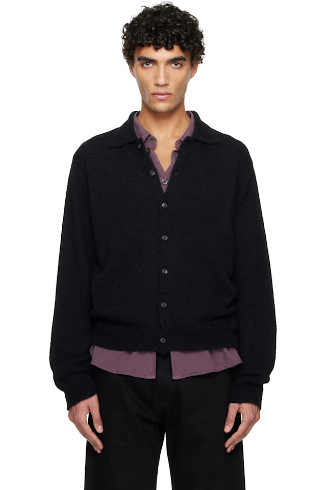 

Our Legacy Черный вечерний кардиган-поло