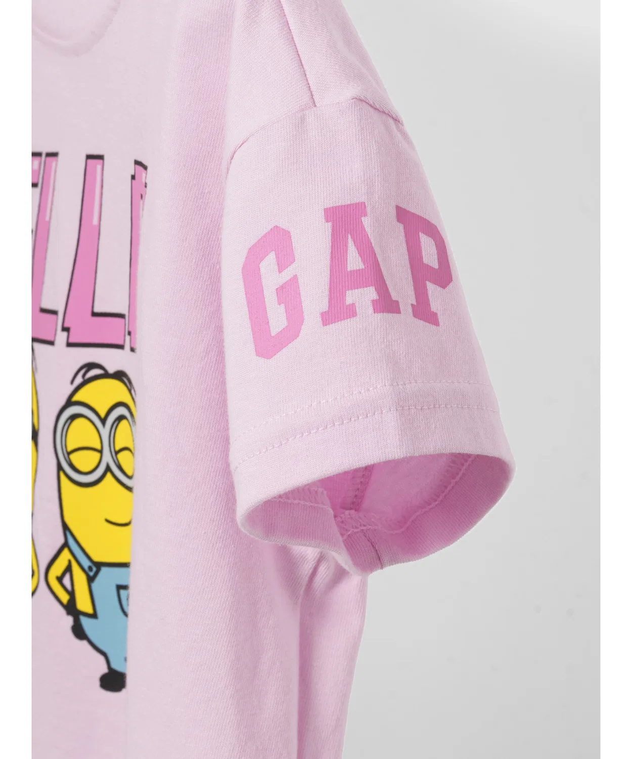 Детская футболка с принтом Minions Gap, Pink — фото 2