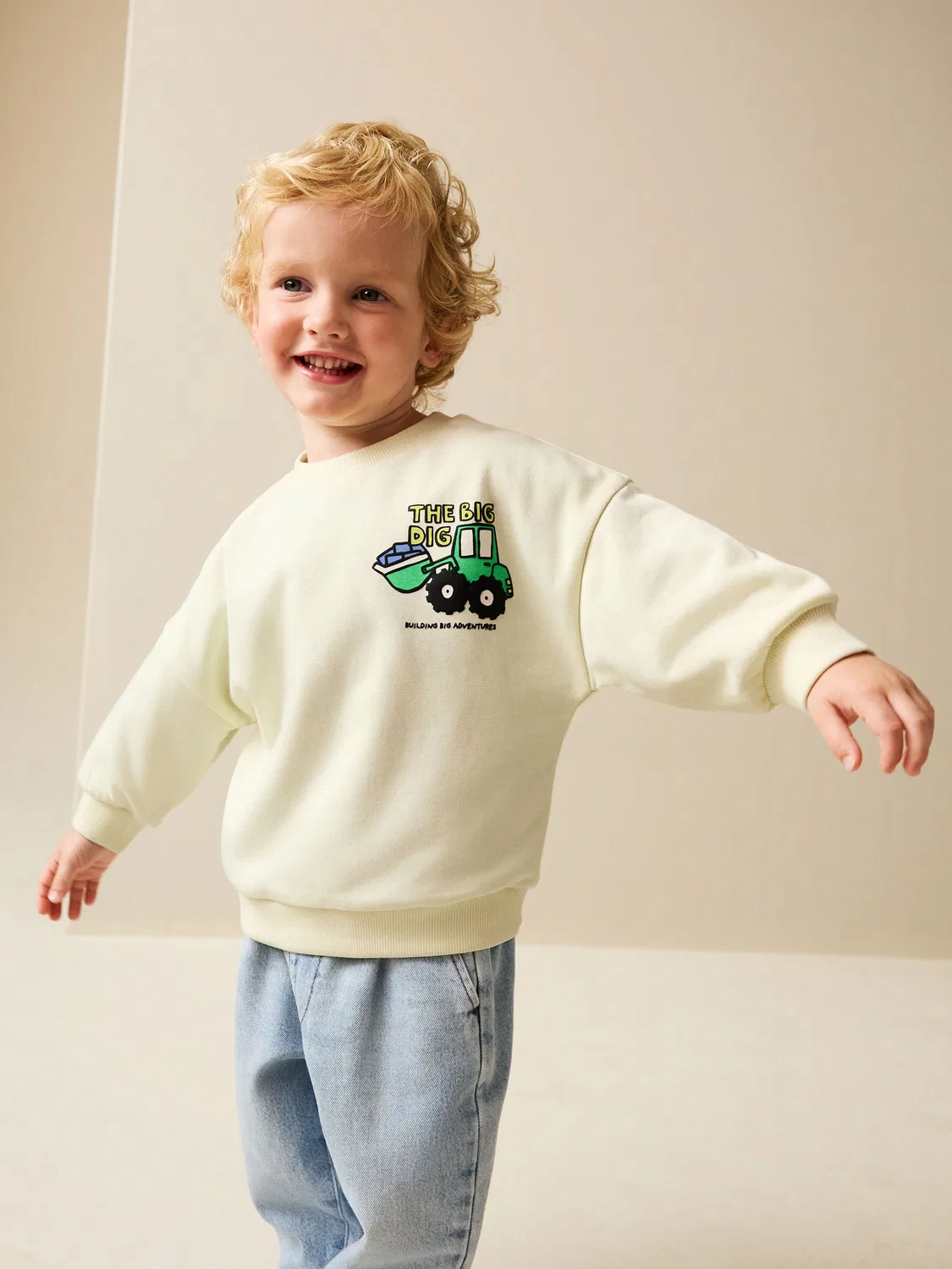 Свитшот с принтом Digger, модель Buttermilk Next, цвет Buttermilk Yellow Digger — фото 2