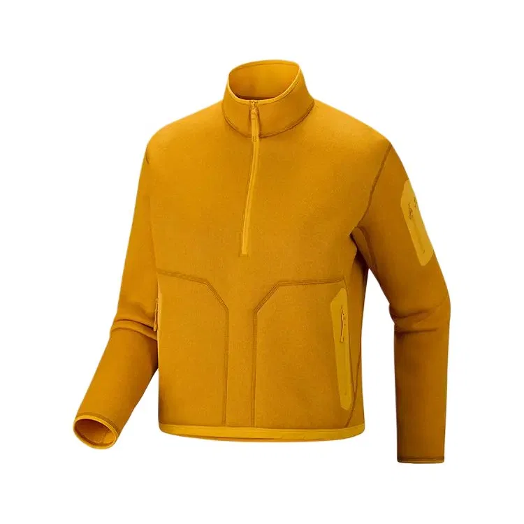 Женская флисовая толстовка с воротником-стойкой Revitalized Wild Yellow Gray/Larch Heather Arcteryx, Yellow Gray