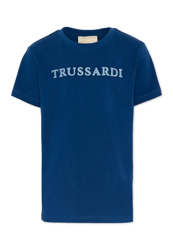 Футболка с вышивкой T-shirt Tru Trussardi Junior, синий