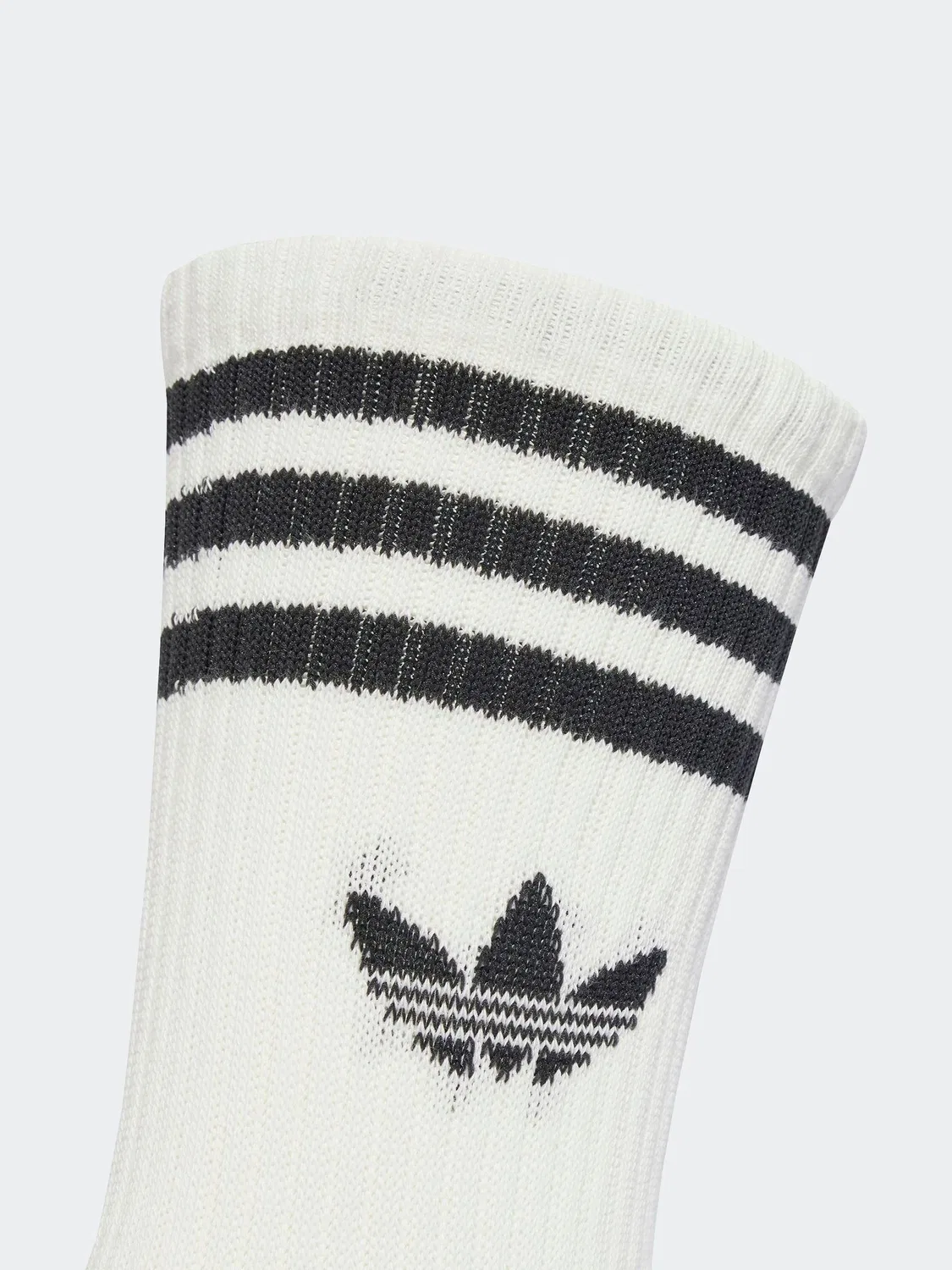 Носки, crew, Three Stripe, adidas Originals, белый экрю — фото 4