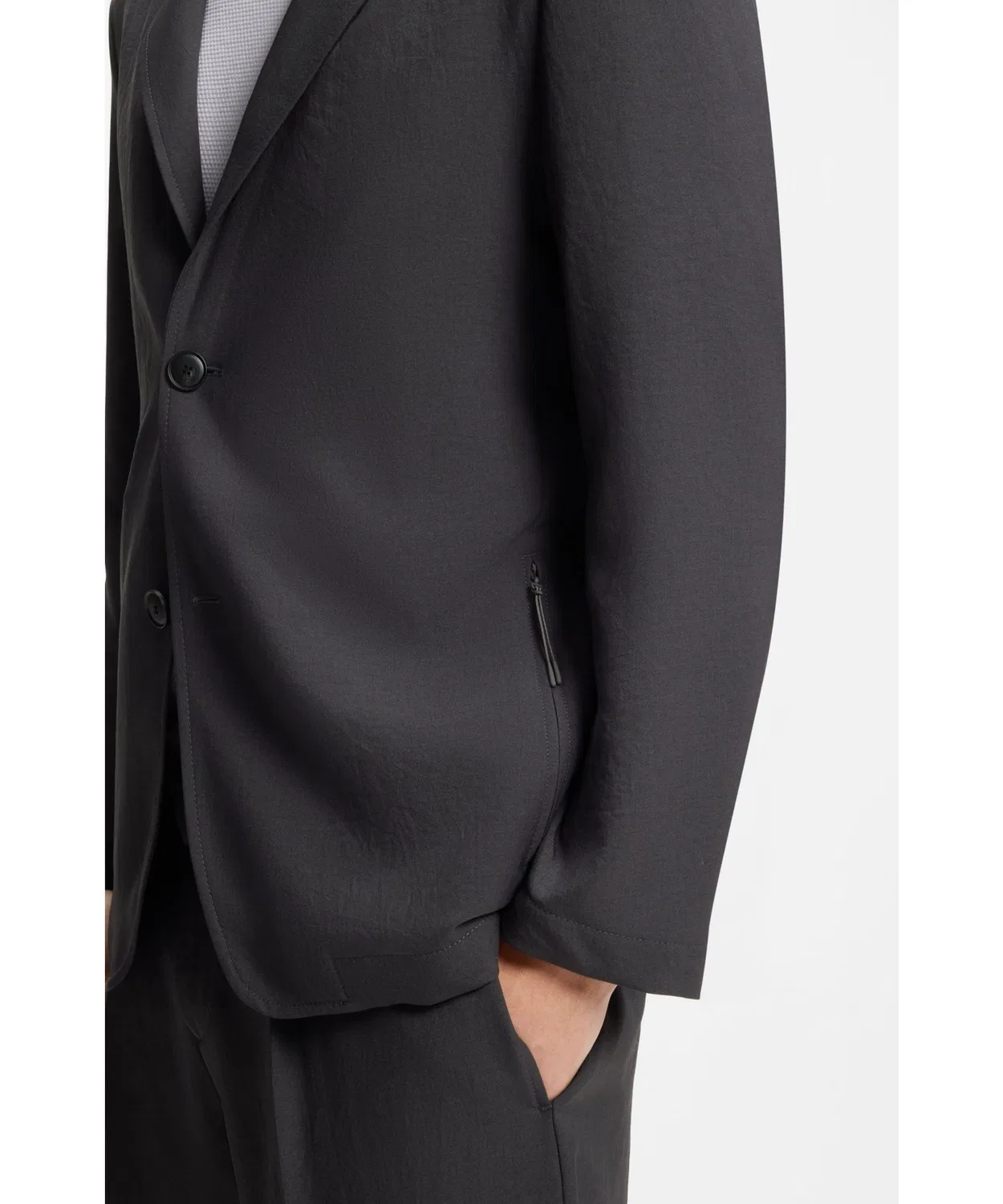 Мужской пиджак свободного кроя с стрейч-материалом BOSS, Dark Grey — фото 3