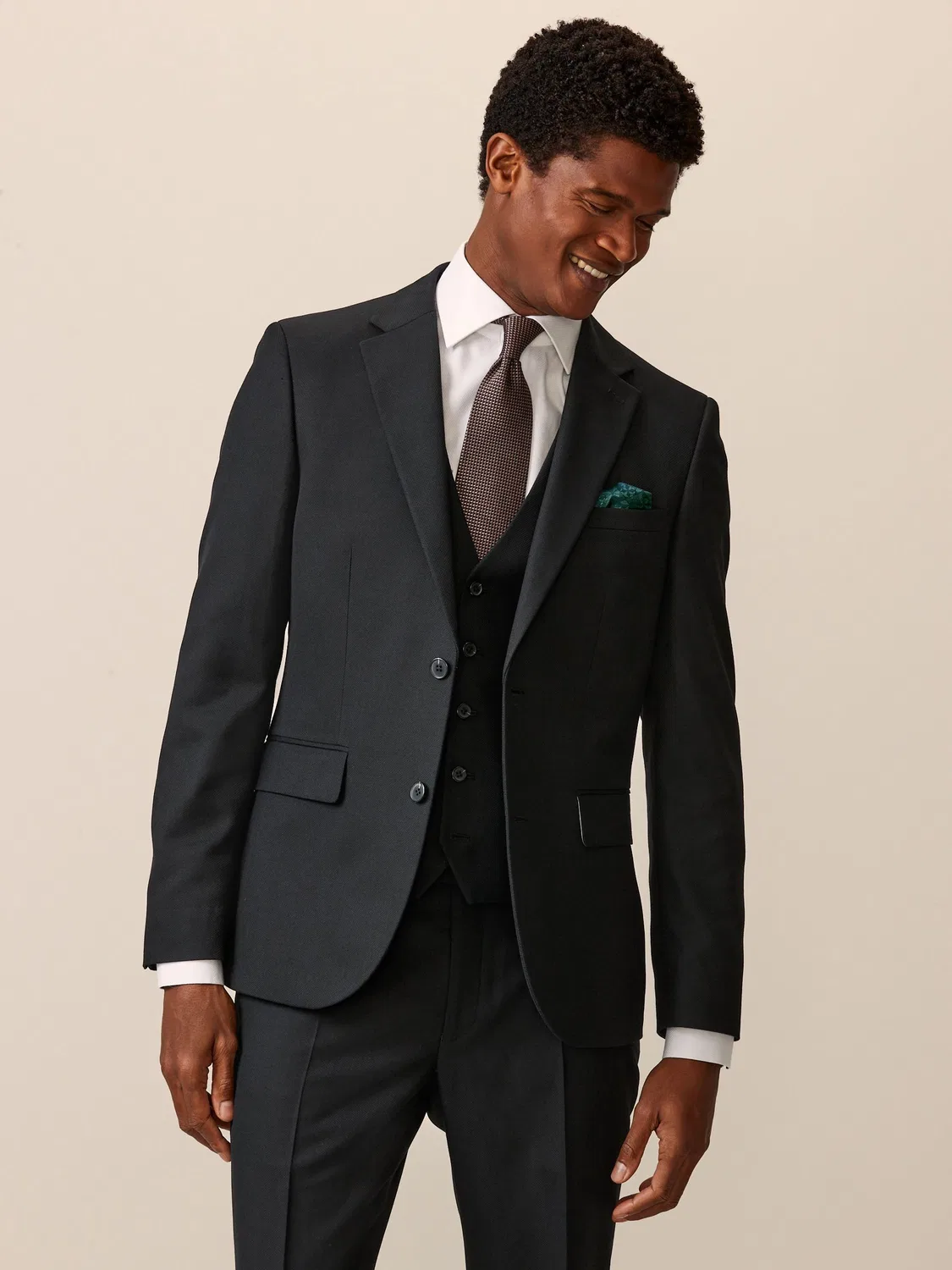 Пиджак костюмный Slim Fit Textured Next, черный