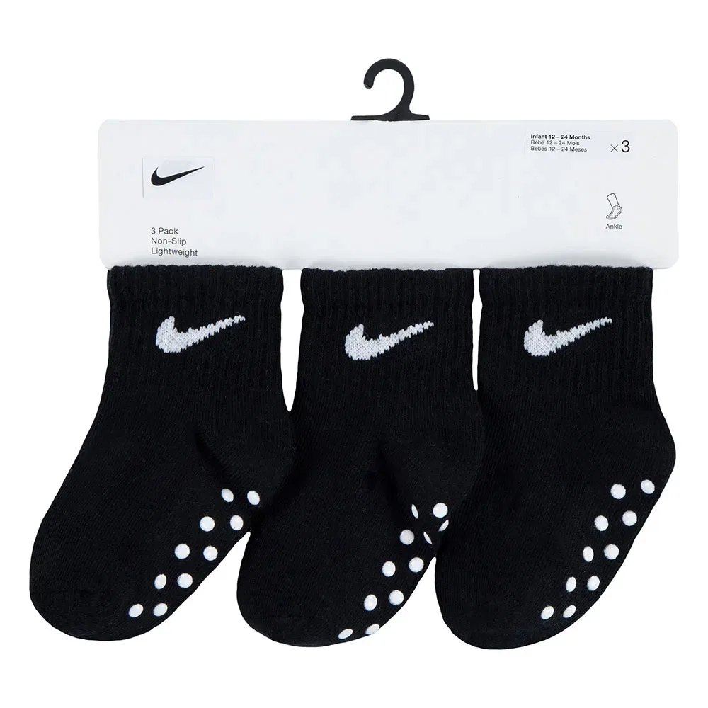 Носки Nike Core Swoosh Gripper 3 пары, черный — фото 3