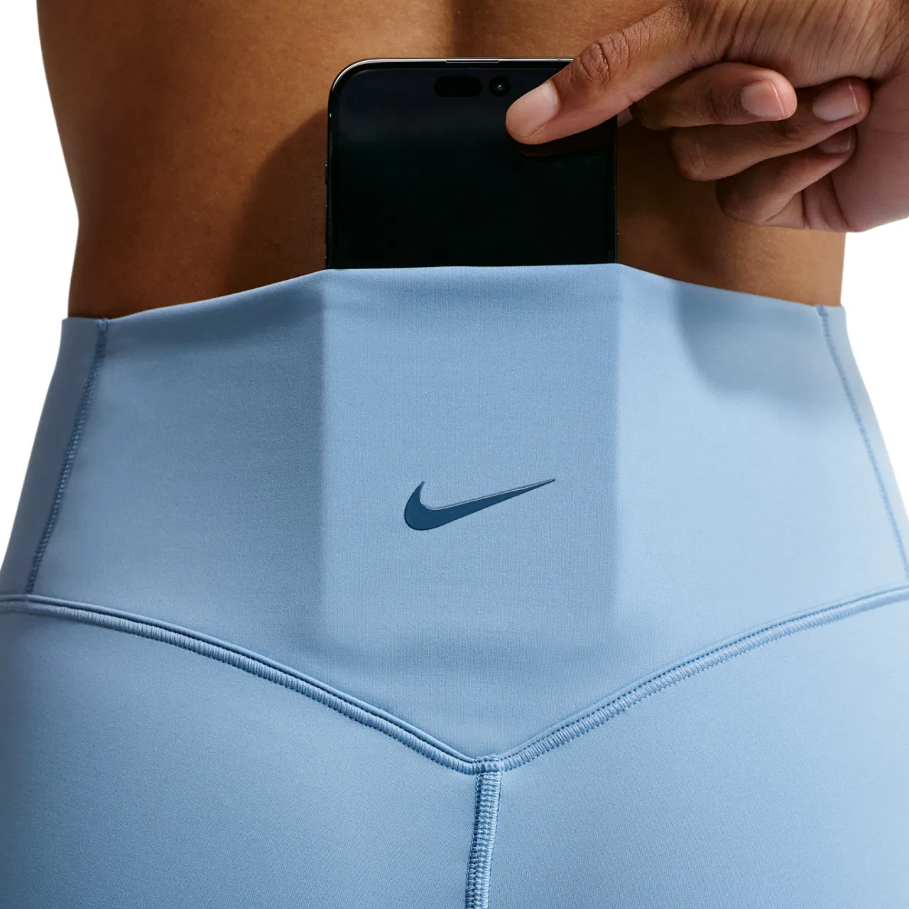 Женские леггинсы с высокой посадкой Nike Universal High Rise DF 7/8 Tight, Work Blue/Chambray/New Slate — фото 3