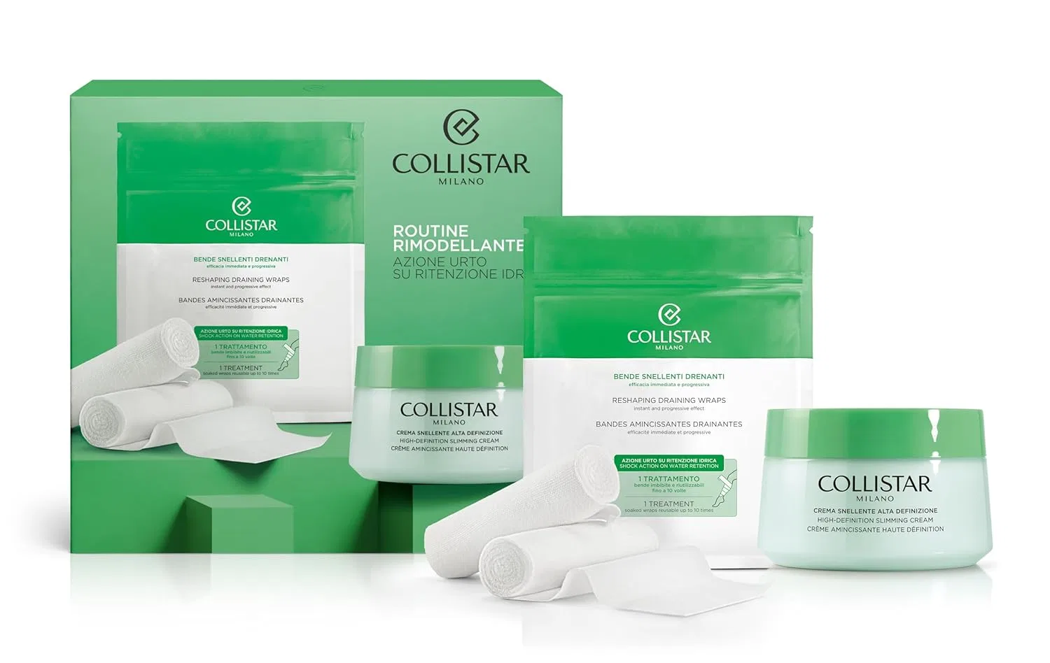 Collistar Коллистар Body Shaping Routine шок-абсорбирующие обертывания для удержания влаги + крем для похудения High Definition 400 мл — фото 2