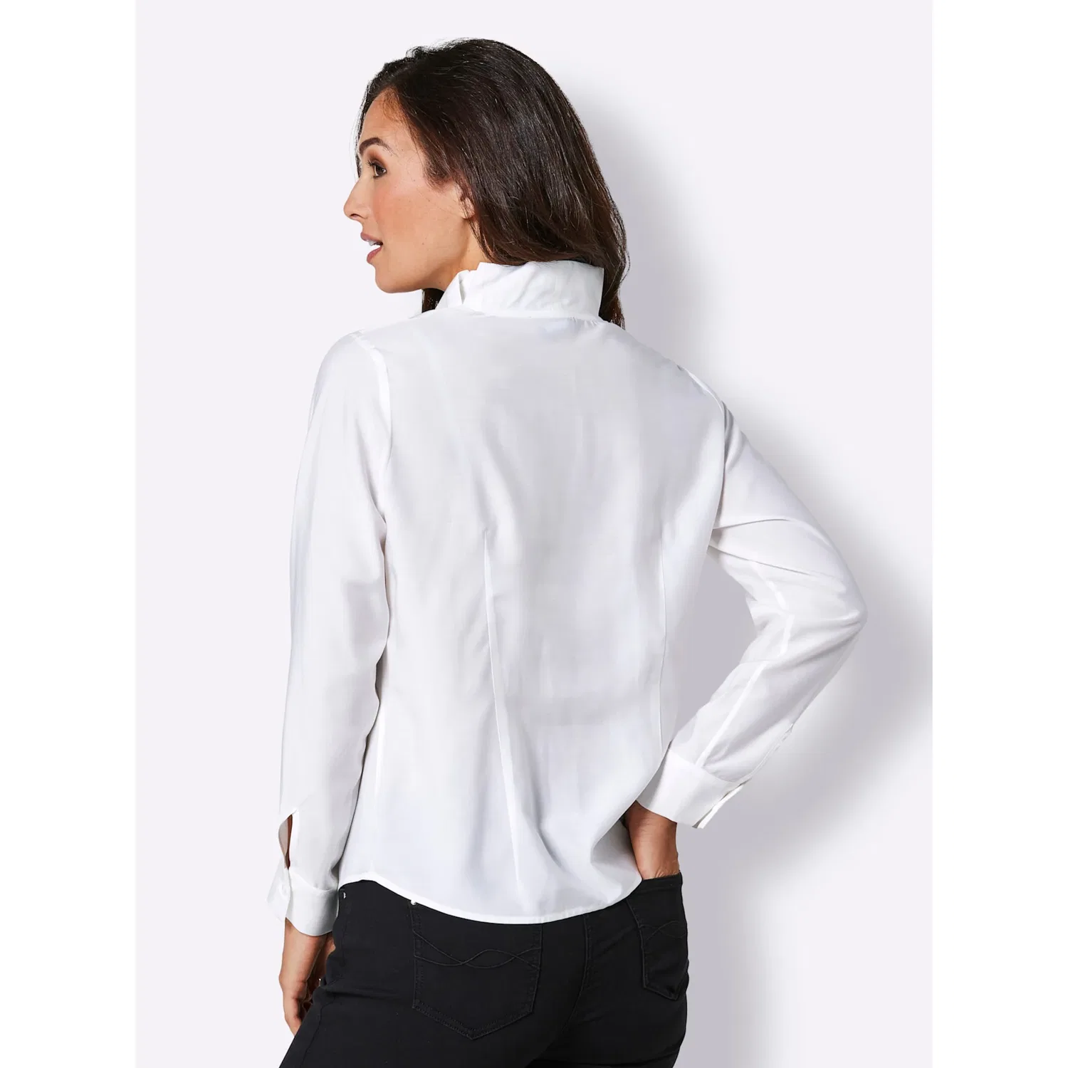 Женская блуза с необычным воротником CREATION L PREMIUM, White — фото 3