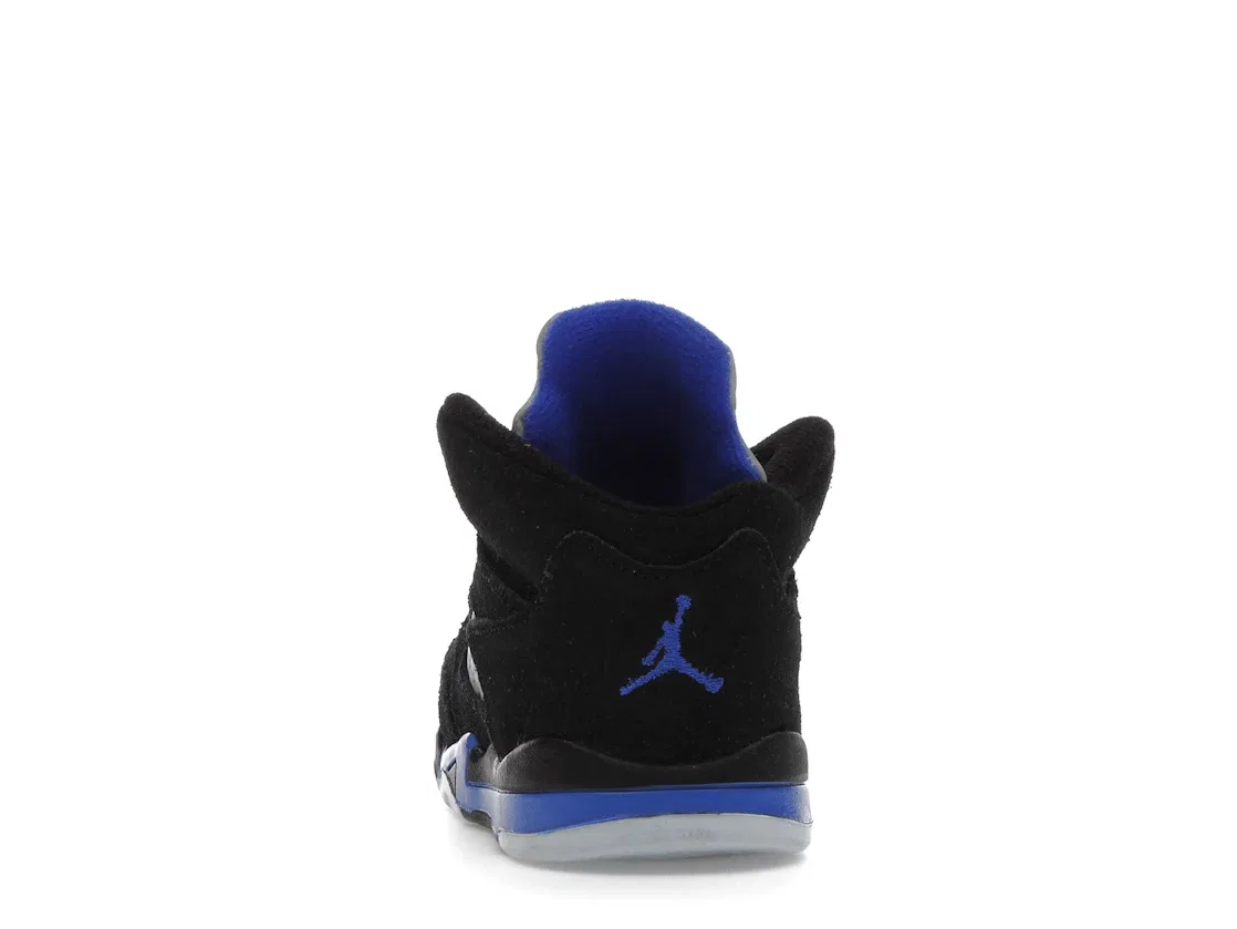 Детские кроссовки с сетчатыми вставками Jordan 5 Retro Jordan, Black/Racer Blue-Reflective Silver — фото 4