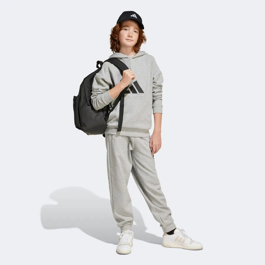 Детский свитшот с капюшоном J FI LOGO HD adidas, Серый — фото 2