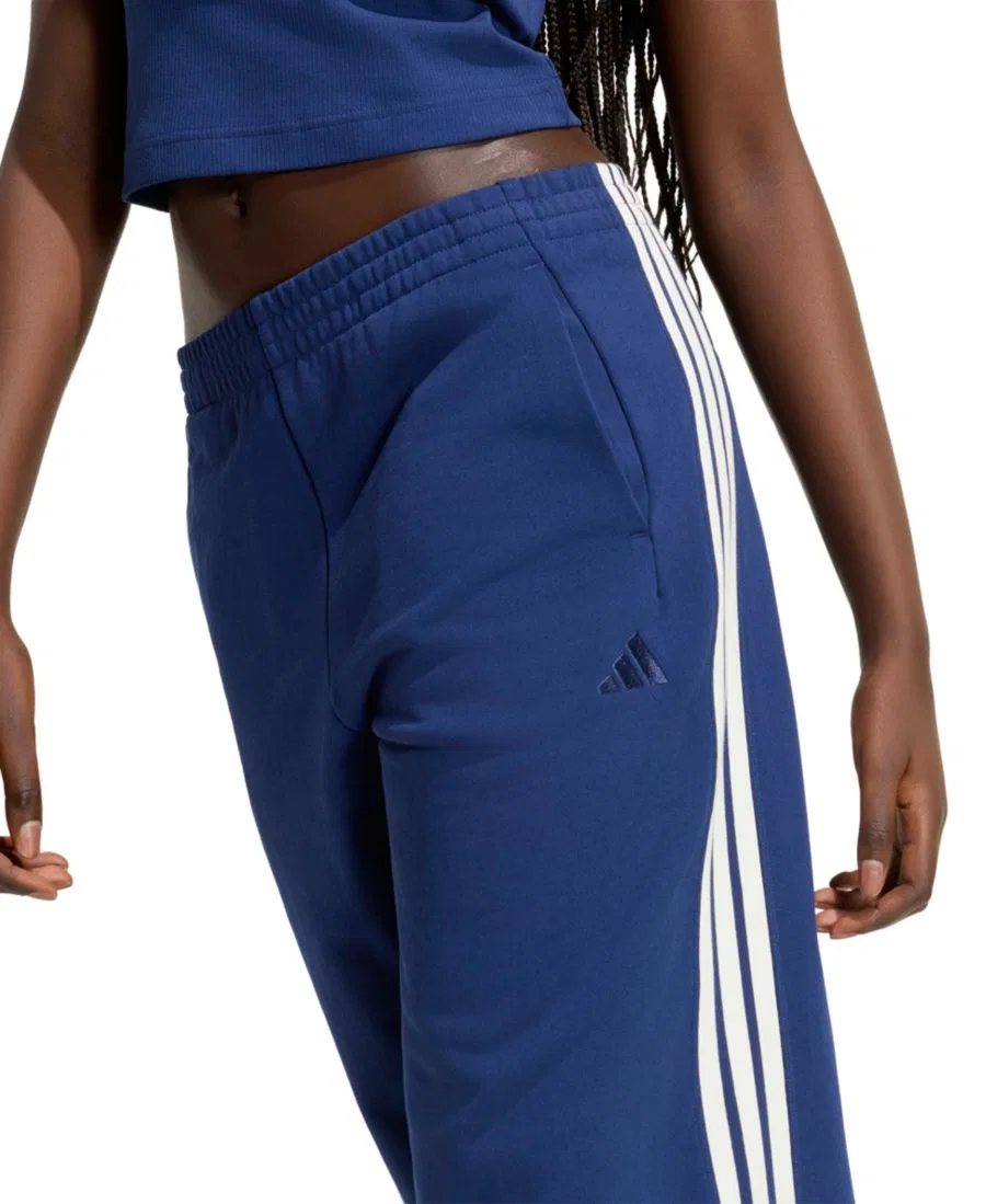 Штаны спортивные свободного кроя с лампасами adidas, Dark Blue Off White — фото 3
