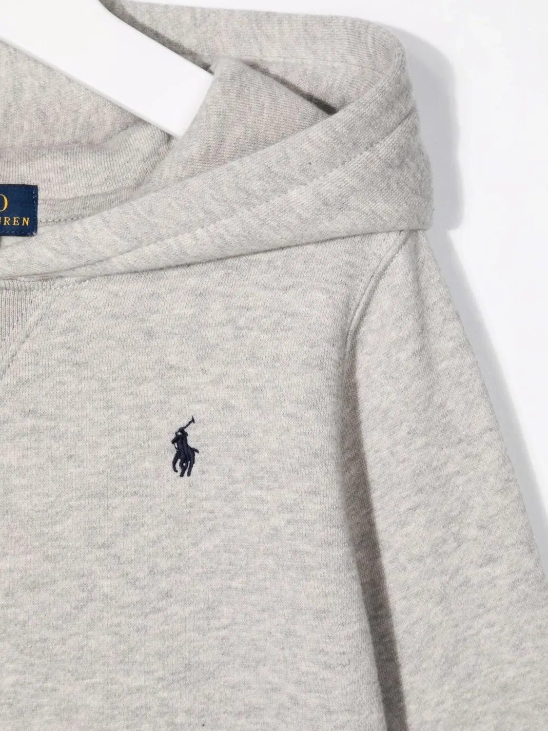 Худи с длинным рукавом с лого пони Polo Ralph Lauren, серый — фото 3