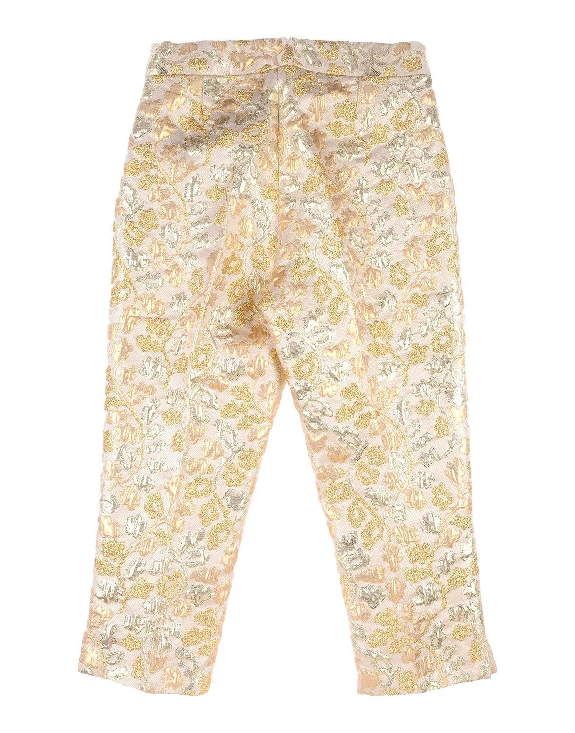 Брюки из парчи с цветочным принтом Dolce&Gabbana, золотой — фото 2