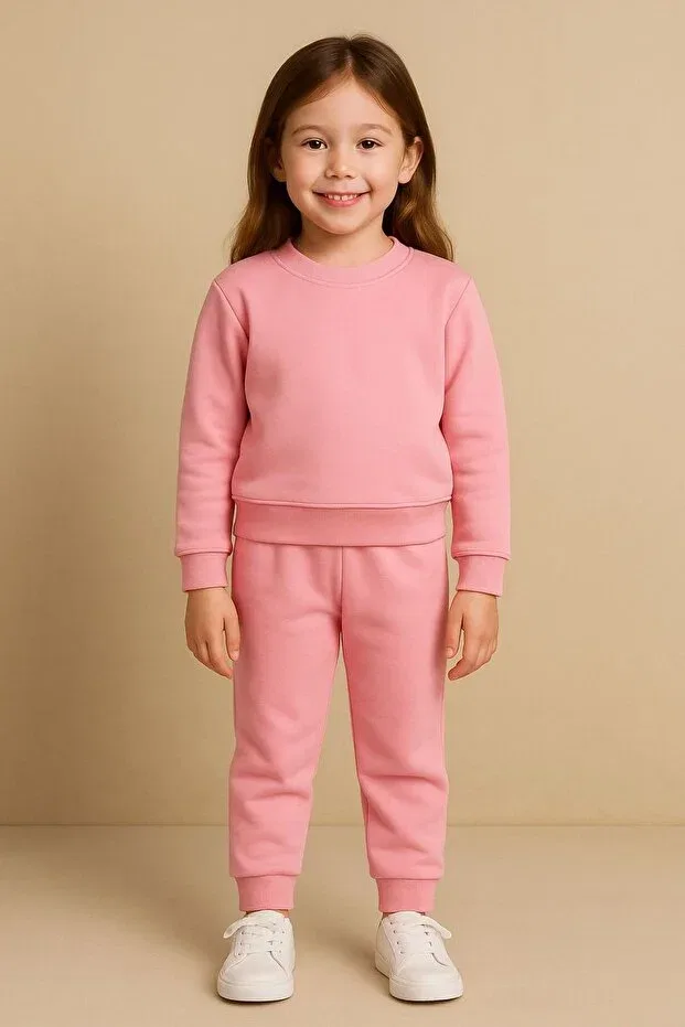 Детский комплект свитшота и брюк с длинным рукавом Ueskids, Pink — фото 2