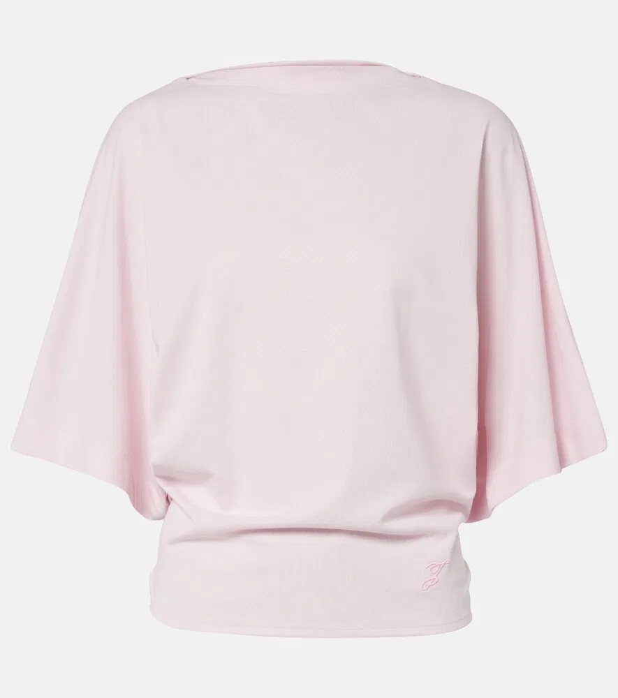 Футболка-джерси Moisson оверсайз с открытой спиной Jacquemus, розовый