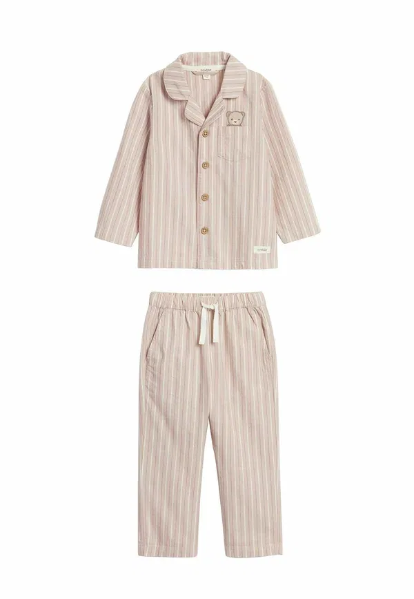 Пижама полосатая Striped teddy bear - pyjama set Newbie, Light Pink, светло-розовый — фото 4