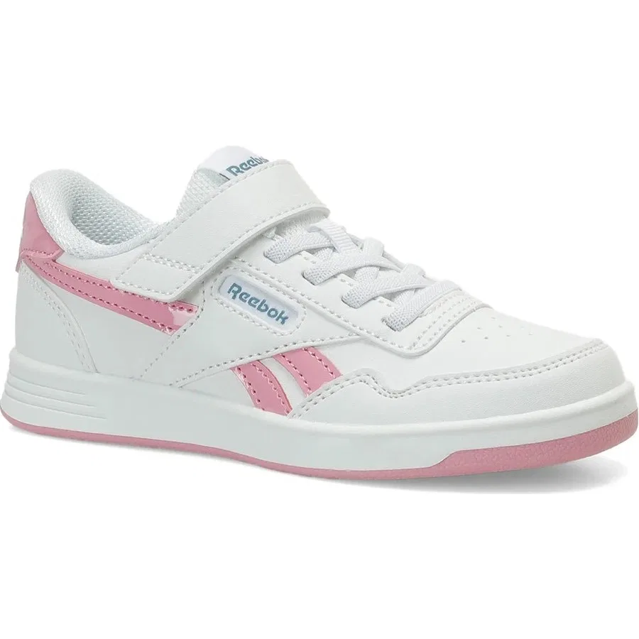 Кроссовки детские с эластичной шнуровкой Court Advance Elastic Lac Reebok, Зелено-белый — фото 2