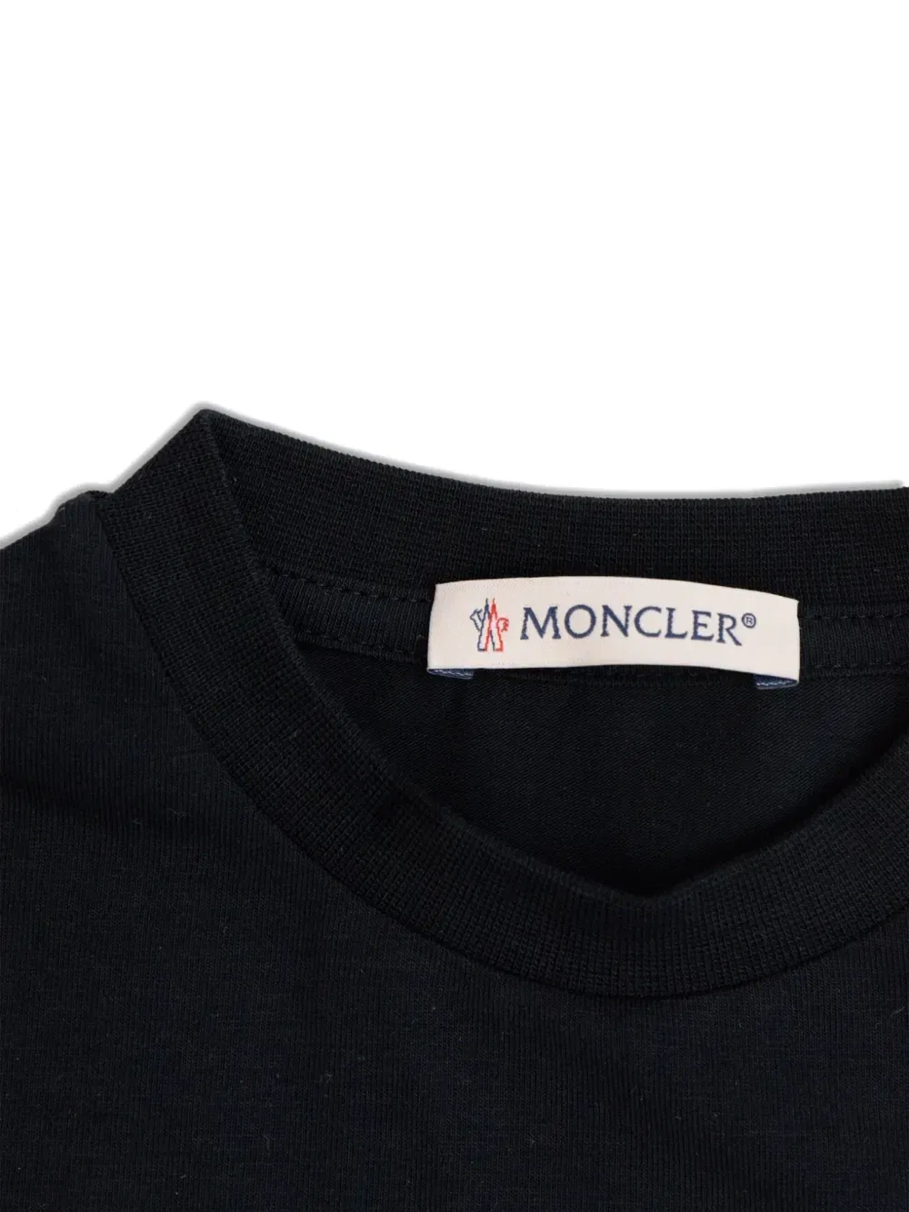 Футболка с нашивкой-логотипом Moncler Enfant, черный — фото 3